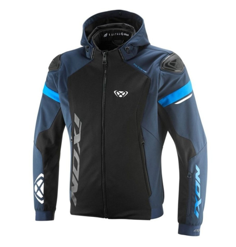 ECHIPAMENTE - Geacă moto Ixon Pulsion Air MS, bărbați, racing/roadster, vară - negru/navy (albastru)/alb