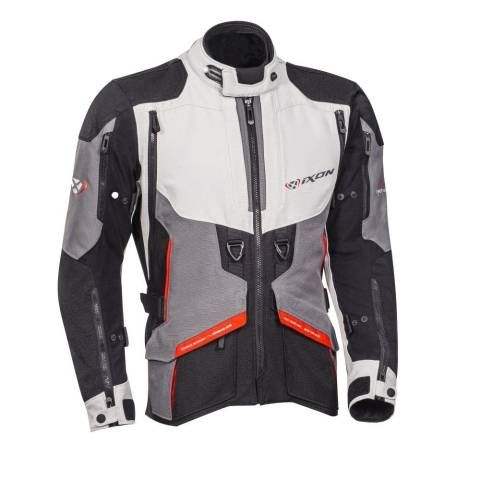 ECHIPAMENTE - Geacă moto Ixon Ragnar MS, bărbați, touring/adventure, all-season - negru/gri/roșu