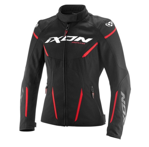 ECHIPAMENTE - Geacă moto Ixon Striker 2 AIR WP LS, femei, racing/roadster, vară - negru/roșu