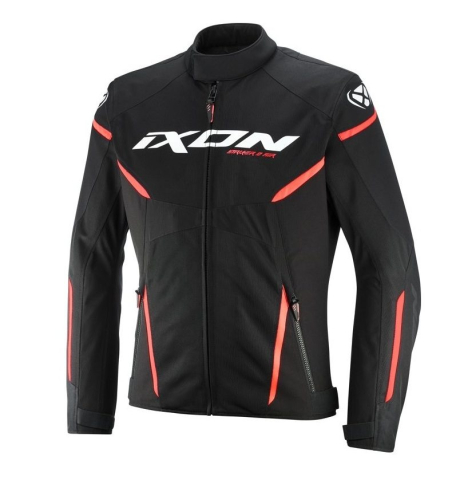 ECHIPAMENTE - Geacă moto Ixon Striker 2 AIR WP MS, bărbați, racing/roadster, vară - negru/alb/roșu