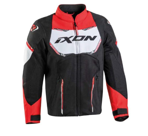 ECHIPAMENTE - Geacă moto Ixon Striker AIR KID, copii, racing/roadster, vară - negru/alb/roșu