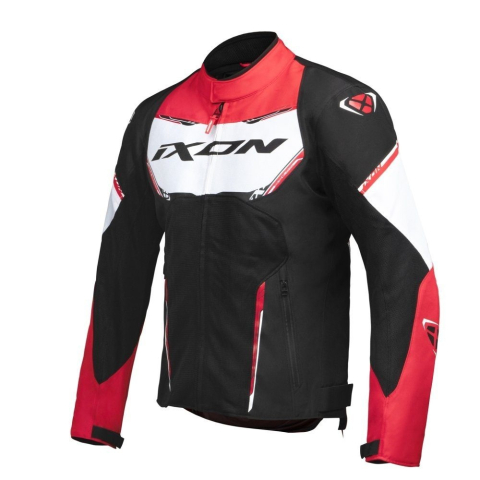 ECHIPAMENTE - Geacă moto Ixon Striker AIR WP MS, bărbați, racing/roadster, vară - negru/alb/roșu
