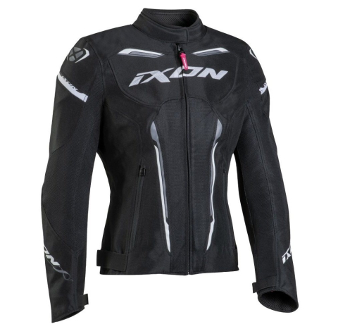 ECHIPAMENTE - Geacă moto Ixon Striker AIR WPL LS, femei, racing/roadster, vară - negru/alb