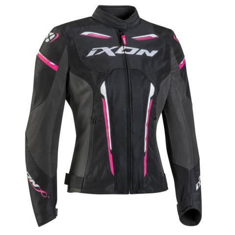 ECHIPAMENTE - Geacă moto Ixon Striker AIR WPL LS, femei, racing/roadster, vară - negru/fuchsia (roz)