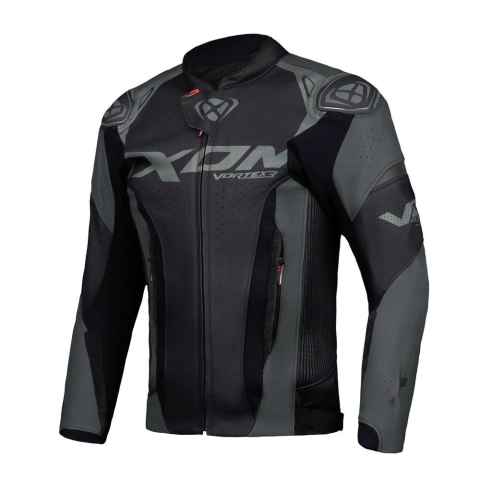ECHIPAMENTE - Geacă moto Ixon Vortex 3 MS, bărbați, piele, racing, vară - negru