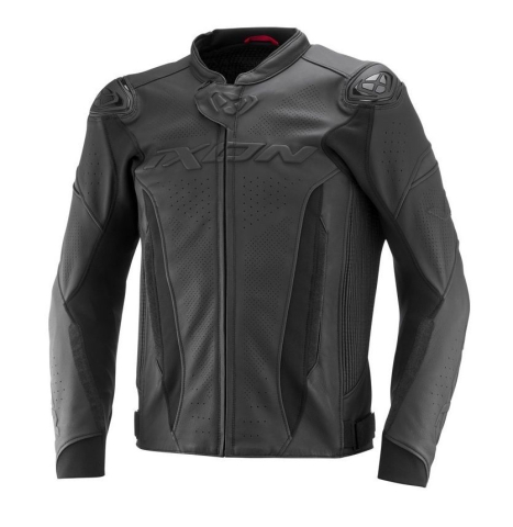 ECHIPAMENTE - Geacă moto Ixon Vortex 3 MS, bărbați, piele, racing, vară - negru/negru