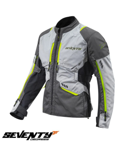 GECI - Geacă moto Seventy Degrees all season SD-JT67 Tanami Negru/Gri/Galben fluor