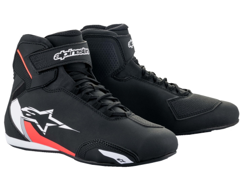 ECHIPAMENTE - Ghete moto Alpinestars Sektor Negru-Alb-Roșu