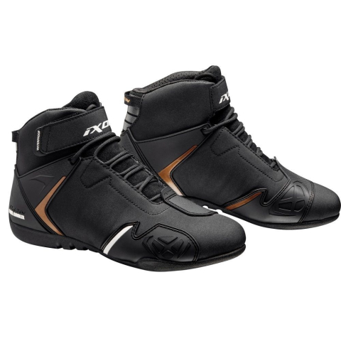 ÎNCĂLȚĂMINTE - Ghete moto Ixon Gambler WP LS, femei, roadster, all-season - negru/gold (auriu) impermeabile
