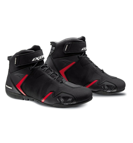 ÎNCĂLȚĂMINTE - Ghete moto Ixon Gambler WP MS, bărbați, roadster, all-season - negru/roșu impermeabile