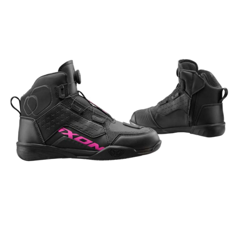 ÎNCĂLȚĂMINTE - Ghete moto Ixon Vyper WP LS, femei, urban/roadster, all-season - negru/fuchsia (roz) impermeabile