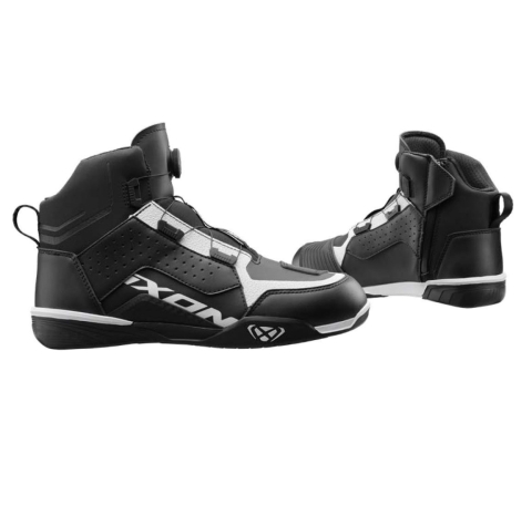 ÎNCĂLȚĂMINTE - Ghete moto Ixon Vyper WP MS, bărbați, urban/roadster, all-season - negru/alb impermeabile