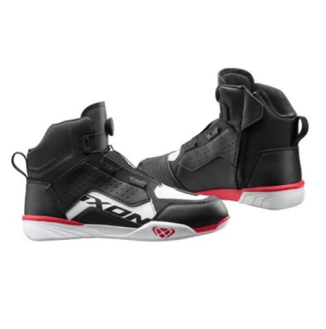 ÎNCĂLȚĂMINTE - Ghete moto Ixon Vyper WP MS, bărbați, urban/roadster, all-season - negru/alb/roșu impermeabile