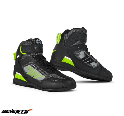 ÎNCĂLȚĂMINTE - Ghete moto Seventy Degrees SD-BR2 Veloce Negru Galben