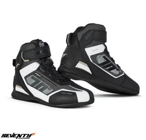 ÎNCĂLȚĂMINTE - Ghete moto Seventy Degrees SD-BR3 Veloce Pro Negru Alb