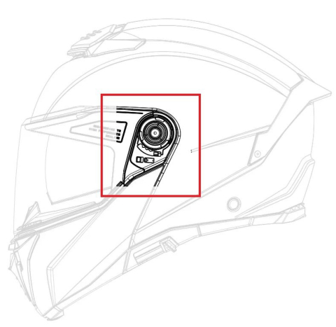 CĂȘTI - Kit mecanism vizieră cască flip-up MT Atom 2 SV - tip MT-V-35