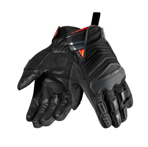 MOTO BĂRBAȚI - Mănuși moto bărbați Touring/Adventure iarnă Seventy Degrees SD-T13 Aspen Light negru/roșu - WinterTex