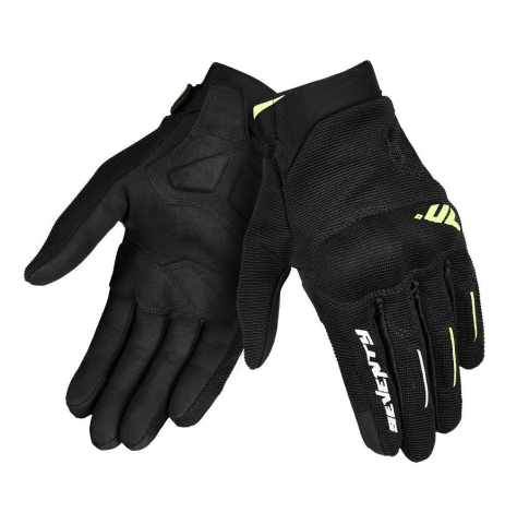 MOTO BĂRBAȚI - Mănuși moto bărbați Urban vară Seventy Degrees SD-C40 Asphalt negru/galben fluor - degete tactile