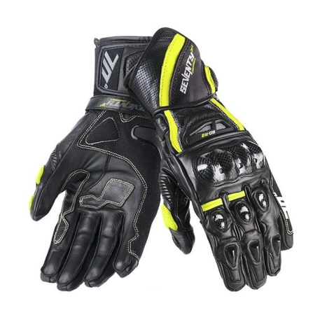 MOTO BĂRBAȚI - Mănuși moto copii racing vară Seventy Degrees SD-R2K negru/galben