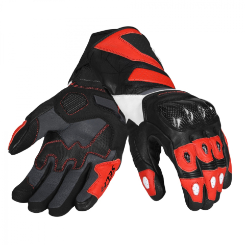 ECHIPAMENTE - Mănuși moto din piele SECA ATOM RED