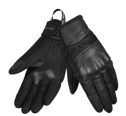 MOTO BĂRBAȚI - Mănuși moto femei Urban vară Seventy Degrees SD-C38 Icon negru - degete tactile