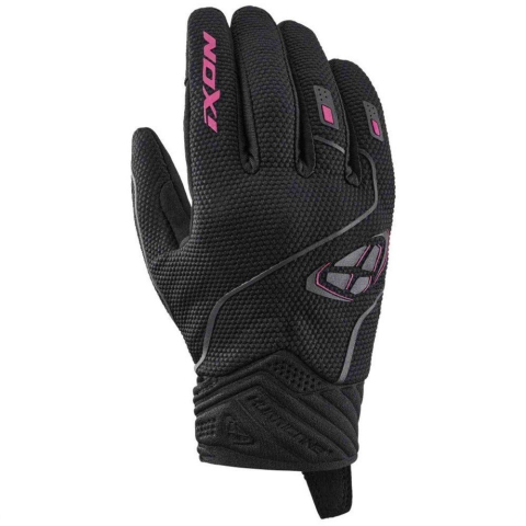 MOTO BĂRBAȚI - Mănuși moto Ixon Hurricane 2 LS, femei, roadster, vară - negru/fuchsia (roz); degete tactile