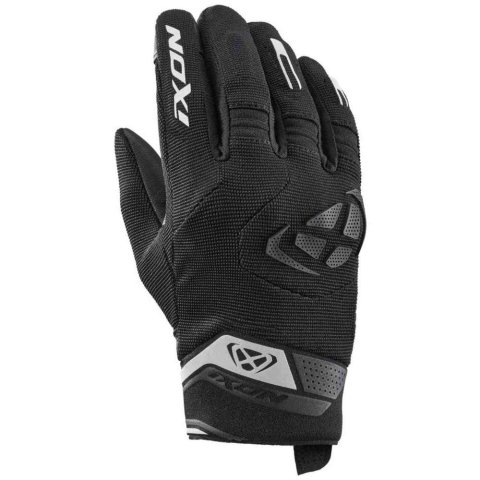 MOTO BĂRBAȚI - Mănuși moto Ixon MIG 2 LS, femei, textil/piele, roadster, vară - negru/alb; degete tactile