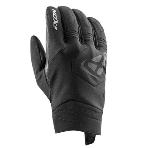 MOTO BĂRBAȚI - Mănuși moto Ixon MIG 2 WP MS, bărbați, textil/piele, roadster - negru/alb; degete tactile; impermeabile