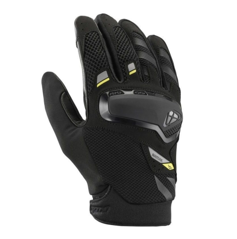 MÂNUȘI - Mănuși moto Ixon Namak MS, bărbați, naked/adventure, vară - negru/galben; degete tactile