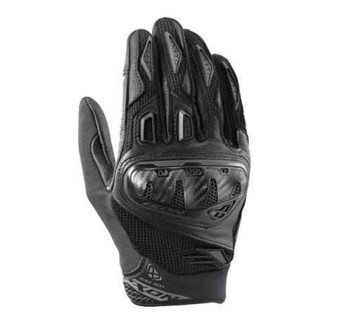 MÂNUȘI - Mănuși moto Ixon Rise Air 2 LS, femei, piele/textil, roadster, vară - negru; degete tactile