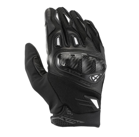 MOTO BĂRBAȚI - Mănuși moto Ixon Rise Air 2 MS, bărbați, piele/textil, roadster, vară - negru/alb; degete tactile