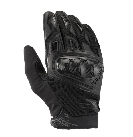 MOTO BĂRBAȚI - Mănuși moto Ixon Rise Air 2 MS, bărbați, piele/textil, roadster, vară - negru; degete tactile