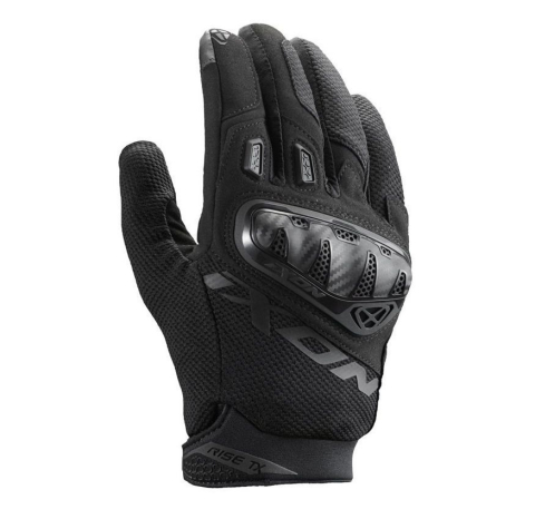MOTO BĂRBAȚI - Mănuși moto Ixon Rise TX MS, bărbați, textil, roadster, vară - negru; degete tactile