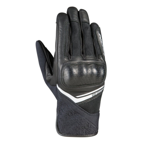 MOTO BĂRBAȚI - Mănuși moto Ixon RS Launch LS, femei, piele/textil, roadster, vară - negru/gri; degete tactile