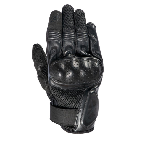 MOTO BĂRBAȚI - Mănuși moto Ixon RS2 MS, bărbați, textil/piele, roadster, vară - negru; degete tactile