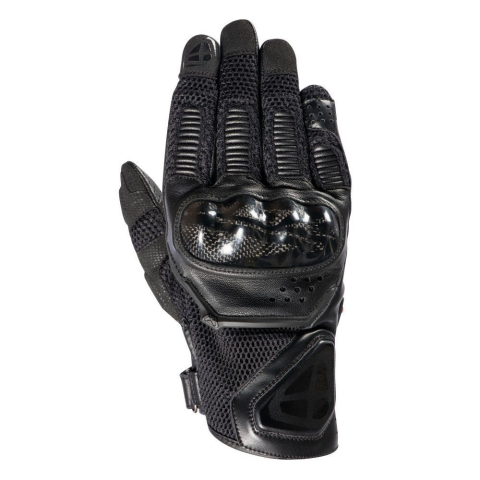 MOTO BĂRBAȚI - Mănuși moto Ixon RS4 AIR MS, bărbați, piele/textil, roadster, vară - negru; degete tactile (carbon)