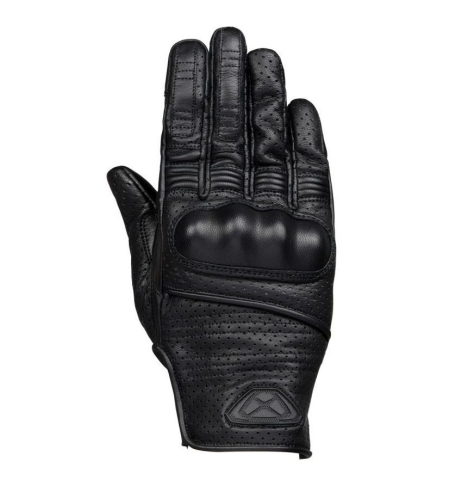 MOTO BĂRBAȚI - Mănuși moto Ixon Sixty Six MS, bărbați, piele, heritage, vară - negru; degete tactile
