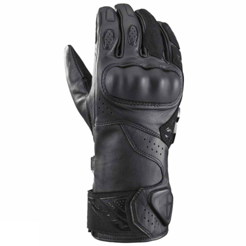 MOTO BĂRBAȚI - Mănuși moto Ixon Thund MS, bărbați, piele, racing, vară - negru; degete tactile