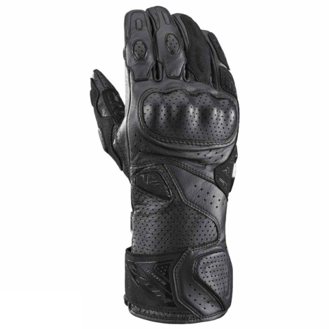 MOTO BĂRBAȚI - Mănuși moto Ixon Thunder Air MS, bărbați, piele, racing, vară - negru; degete tactile