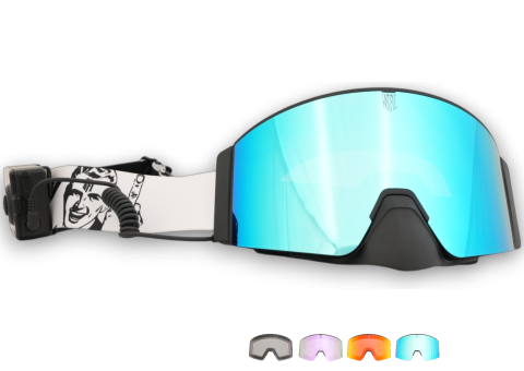 Ochelari - Ochelari MX SFT Heat Fuck It White Magnetic Goggles