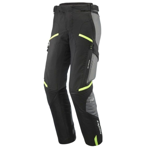 PANTALONI - Pantaloni moto Ixon Midgard MS, bărbați, touring/adventure, all-season - negru/gri/galben