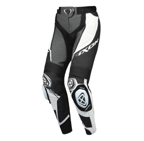 PANTALONI - Pantaloni moto Ixon Vortex 3 LS, femei, piele, racing, vară - negru/antracit/alb
