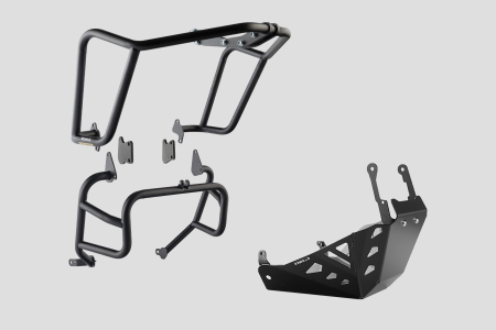 PROTECȚII MOTO - Set crash bars + scut motor Honda XL 750 Transalp 2023-2025 negru Yakk EXP