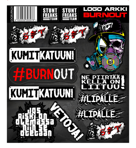Stickere - Set stickere moto SFT Burnout Sheet