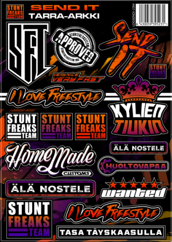 Stickere & Grafică - Set stickere moto SFT Send It Logo Sheet