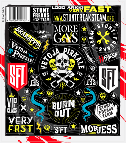 Stickere & Grafică - Set stickere moto SFT Very Fast Logo Sheet