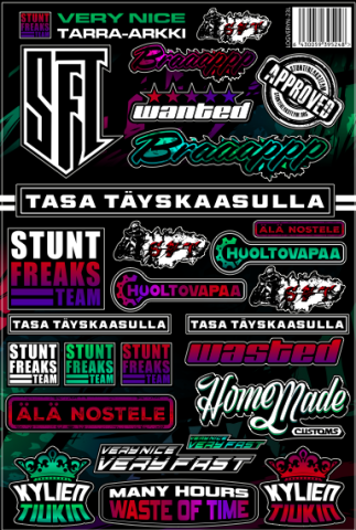 Stickere & Grafică - Set stickere moto SFT Very Nice Logo Sheet