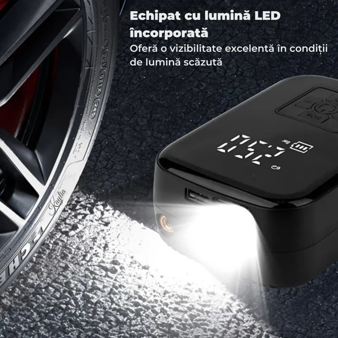 compresor-auto-portabil-kaylia-pompa-aer-masina-baterie-3600mah-4-accesorii-umflare-roti-minge-bicicleta-usor-de-utilizat-incarcare-usb-ecran-digital-oprire-automata-negru [5]