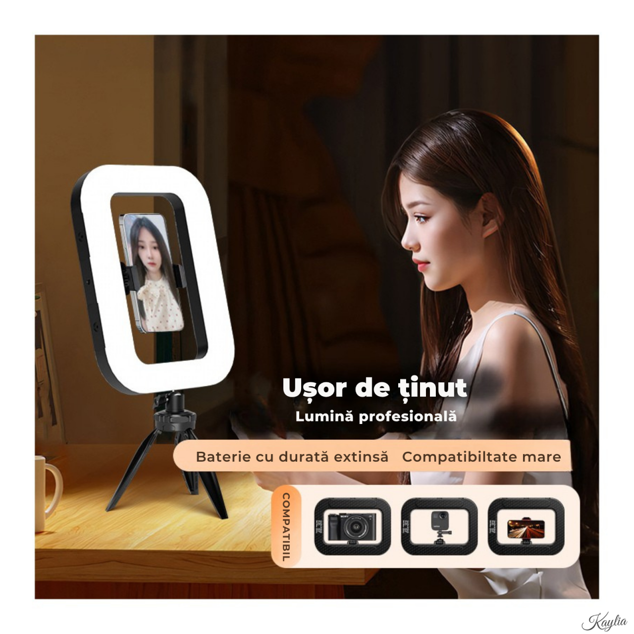 ring-light-led-kaylia-portabil-reglabil-trepied-brat-pentru-smartphone-camera-iluminare-video-vlogging-20w [8]