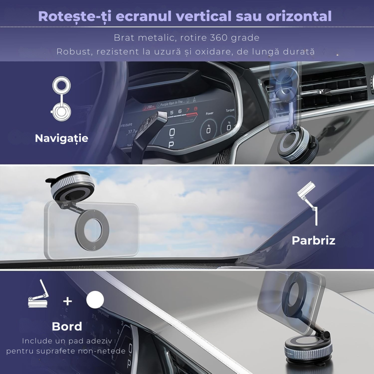 suport-telefon-auto-birou-3-in-1-kaylia-magnetic-rotativ-aluminiu [2]